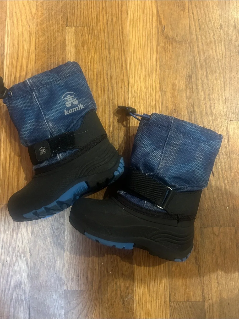 Kamik Navy and Black Kids' Waterproof Snow Boots
